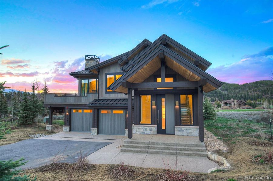 Front exterior of a new home in , Breckenridge, CO, highlighting curb appeal (Image 26).