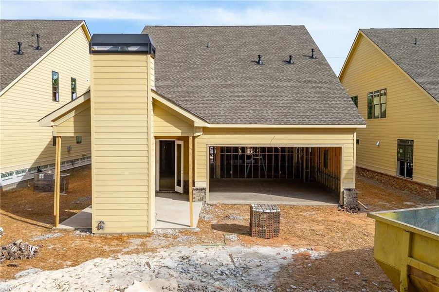 In-progress construction of a new home in , Flowery Branch, GA (Image 6).