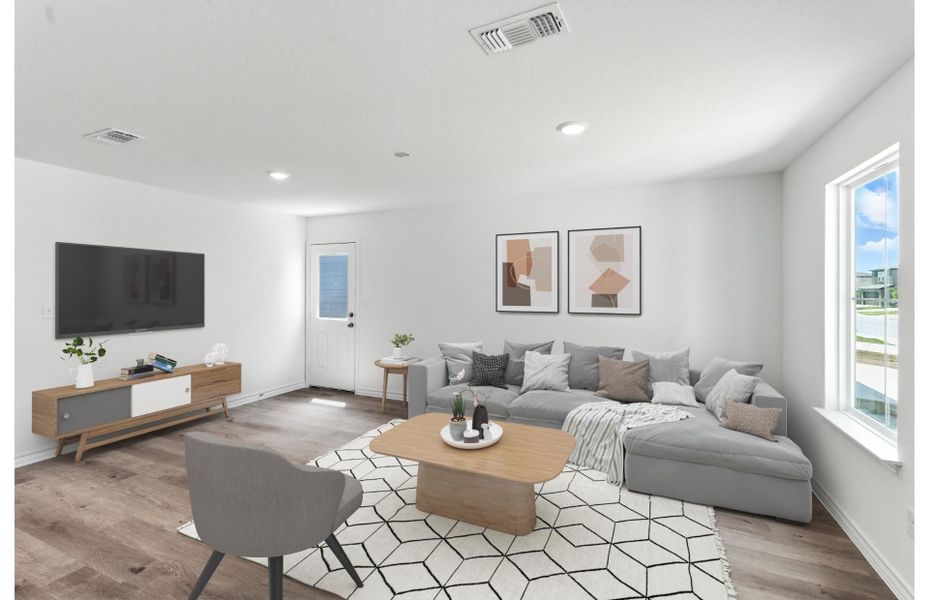 Representative furnished interior of a home built from the Caddo by Centex in Vista Real, Converse (Image 3).