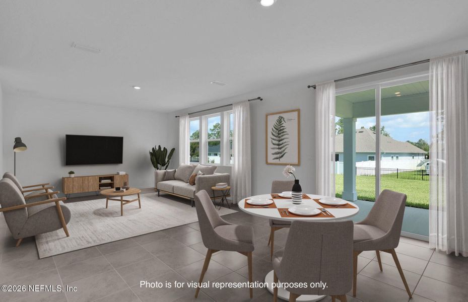 Furnished interior view inside a new home in Hyland Trail, Green Cove Springs (Image 14). Furnished interior view inside a new home in Hyland Trail, Green Cove Springs (Image 14).