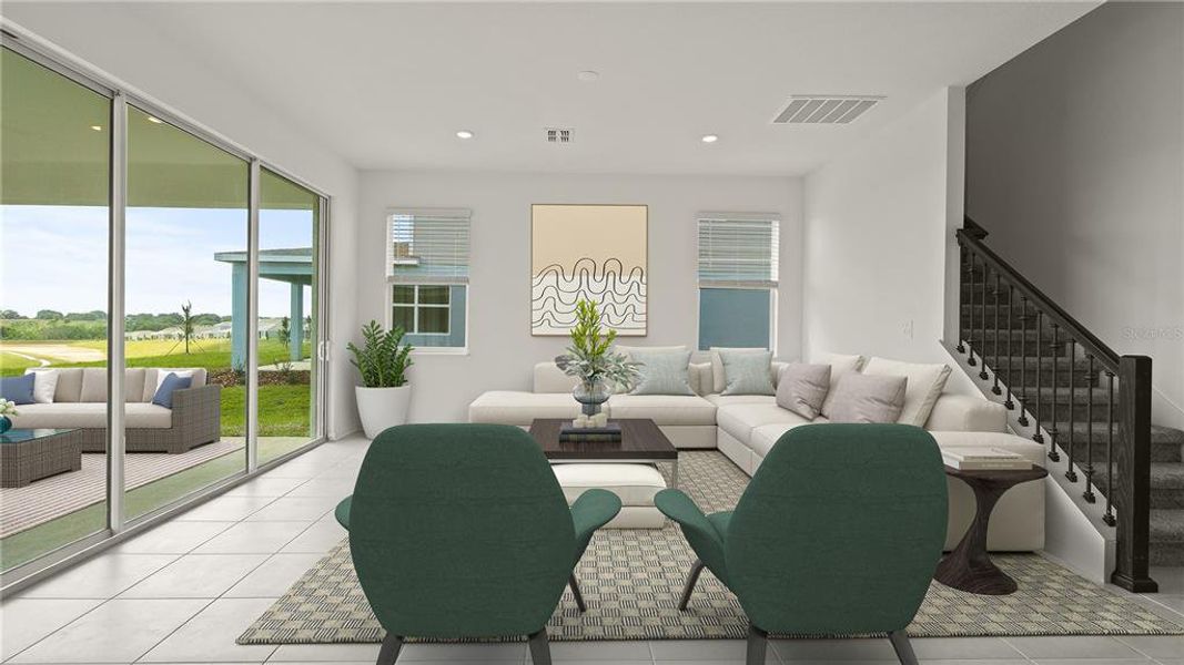 Furnished interior view inside a new home in , Clermont (Image 5). Furnished interior view inside a new home in , Clermont (Image 5).