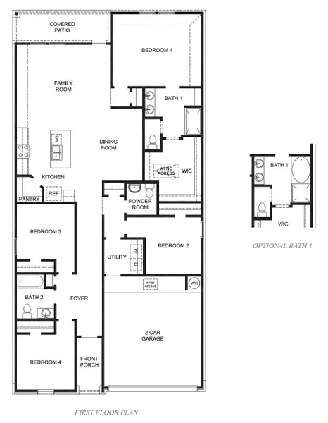 2D floor plan layout of this home in Emberly, Beasley, TX (Image 2).