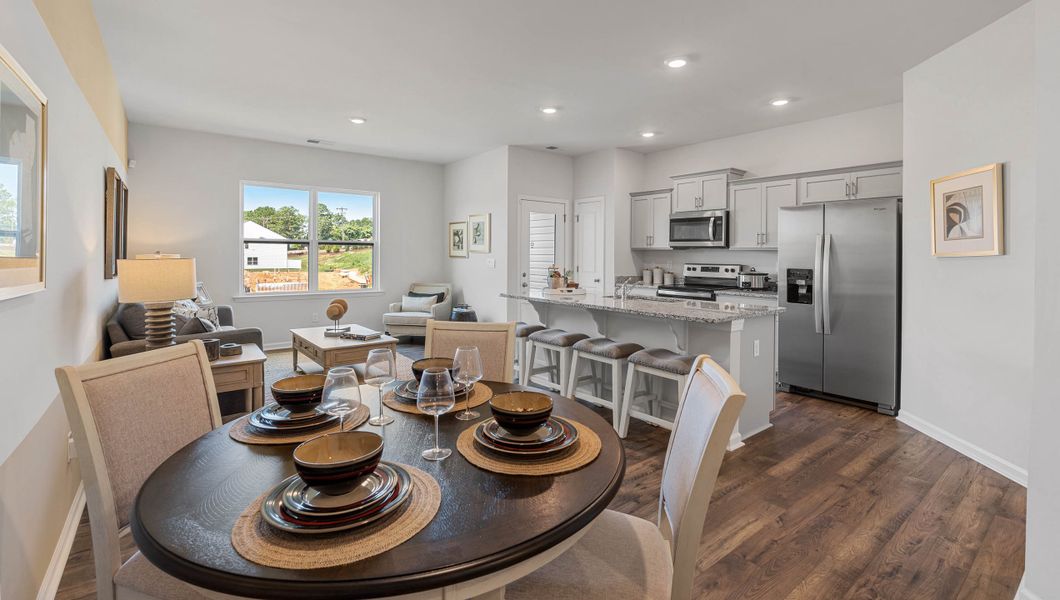 Furnished interior view inside a new home in Tanglewood Townes, Greenville (Image 6).