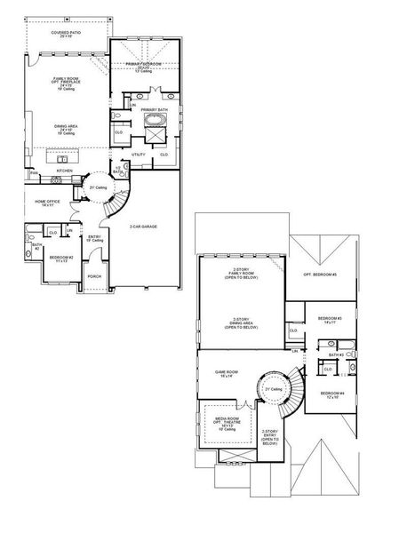 2D floor plan layout of this home in Midline, Houston, TX (Image 2). 2D floor plan layout of this home in Midline, Houston, TX (Image 2).