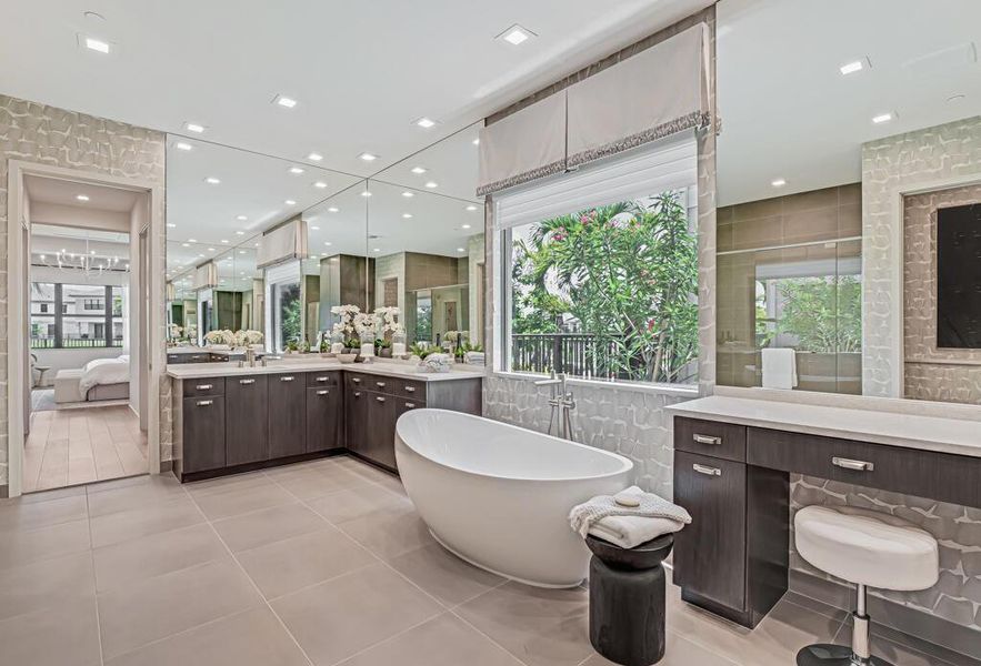 Furnished interior view inside a new home in Apex at Avenir, Palm Beach Gardens (Image 108).