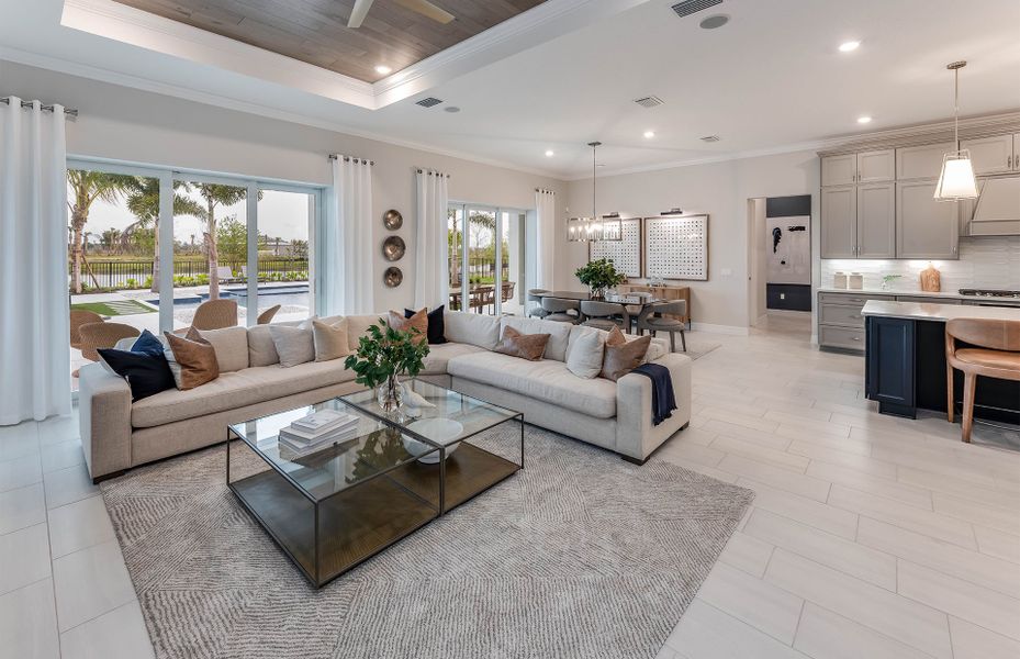 Furnished interior view inside a new home in Avondale at Avenir, Palm Beach Gardens (Image 15).