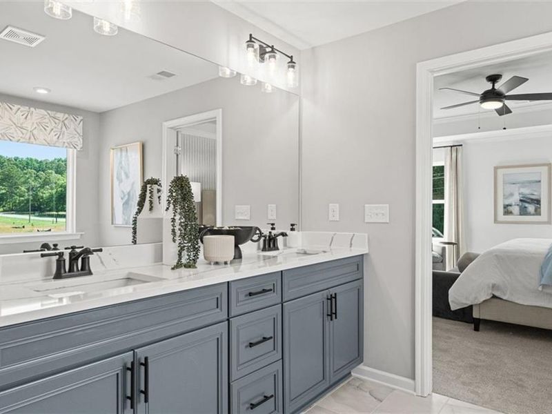 Furnished interior view inside a new home in Wehunt Meadows, Hoschton (Image 47).