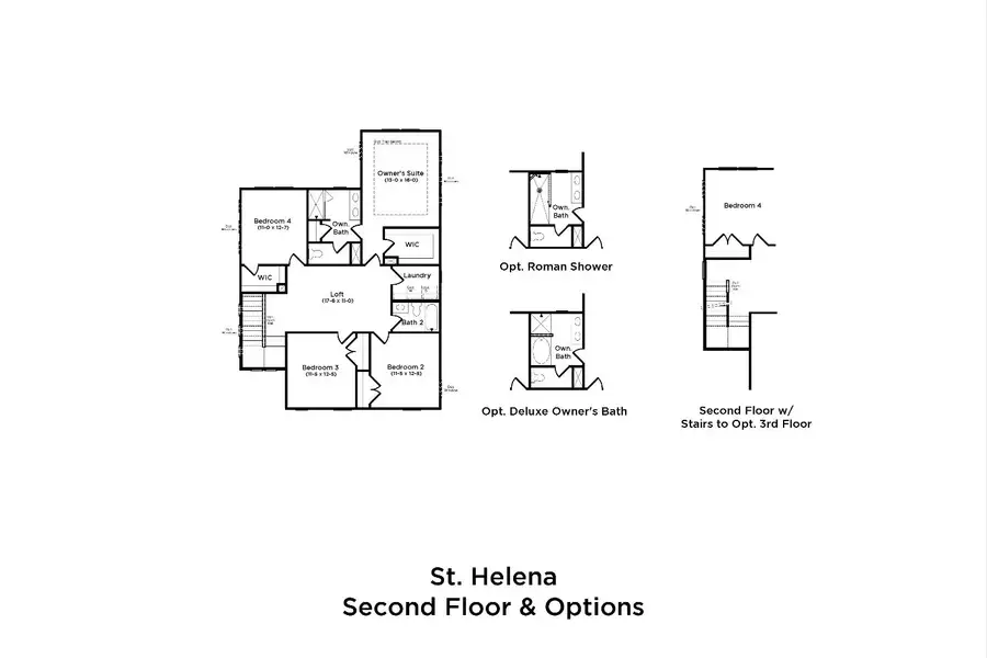 2D floor plan layout of this home in Creekside at Andrews, Summerville, SC (Image 4).