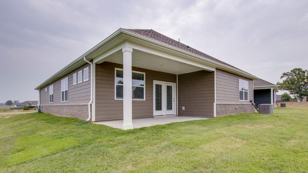 Exterior details and patio area of a home in Nexus South, Gallatin (Image 2).