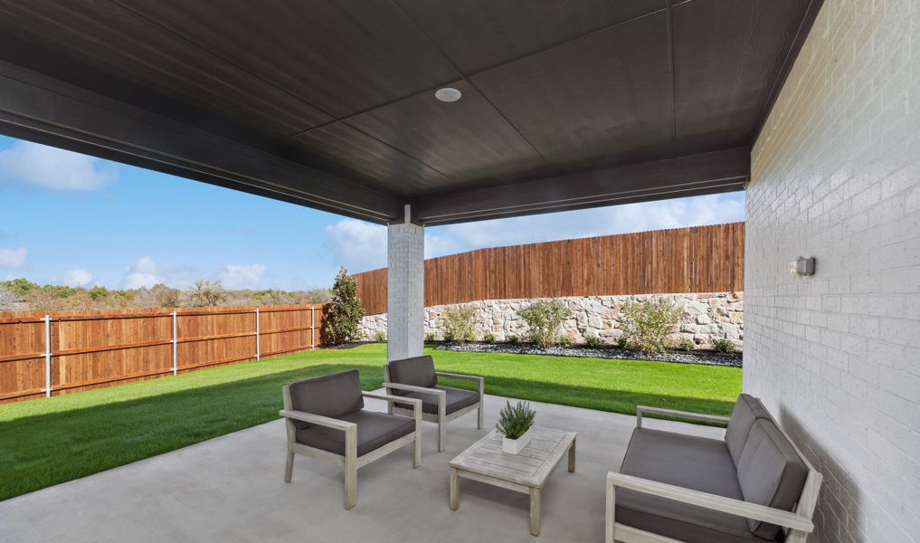 Covered patio ideal for relaxing