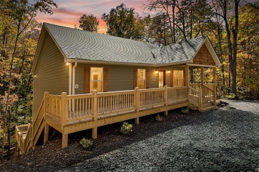 Exterior details and patio area of a home in , Ellijay (Image 22).