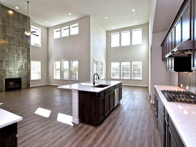 Example of 2 story family room