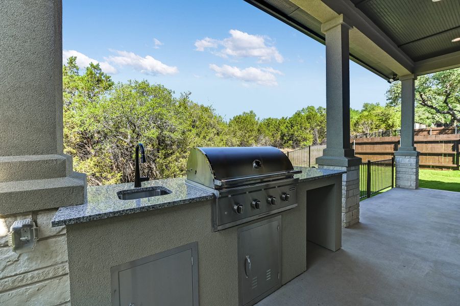 Representative exterior details of a home built from the Sapphire by Giddens Homes in Riverstone, Georgetown (Image 37).