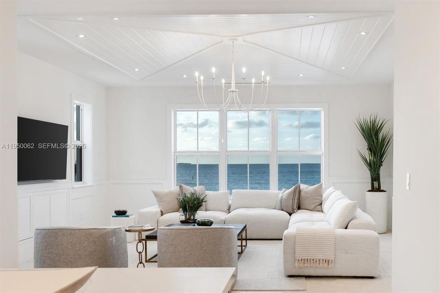 Furnished interior view inside a new home in , Islamorada, Village of Islands (Image 36).