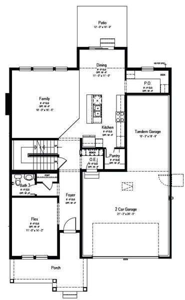 2D floor plan layout for the Sora by View Homes in Country Club Reserve – Fort Collins, Fort Collins, CO (Image 3).