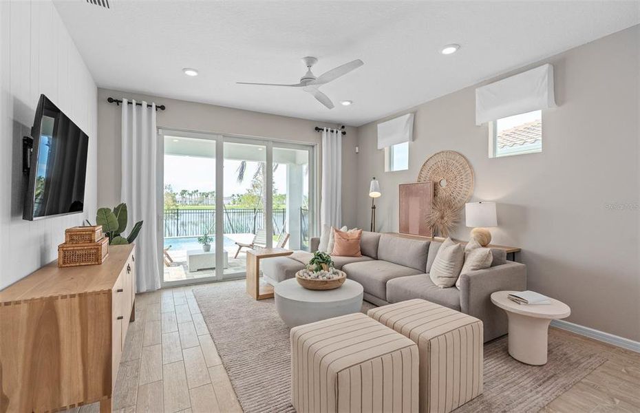 Furnished interior view inside a new home in Del Webb at Viera, Melbourne (Image 17). Furnished interior view inside a new home in Del Webb at Viera, Melbourne (Image 17).