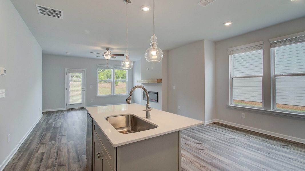 Representative furnished interior of a home built from the Emma by DRB Homes in Enclave at Evergreen, Fairburn (Image 18).