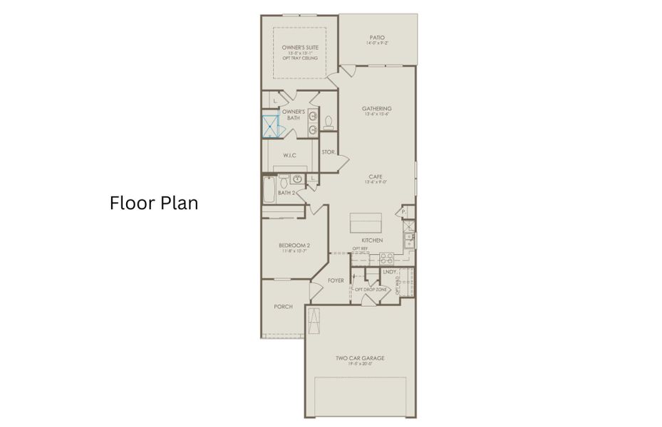 2D floor plan layout of this home in Carolina Overlook, Clayton, NC (Image 5). 2D floor plan layout of this home in Carolina Overlook, Clayton, NC (Image 5).