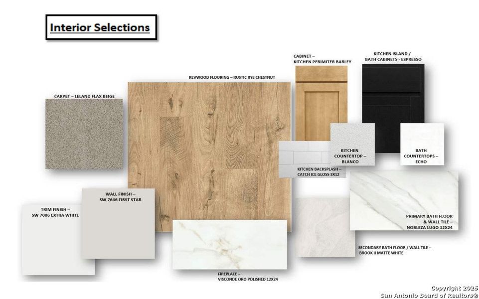 Sample of building materials used in homes in Homestead, Schertz (Image 34).