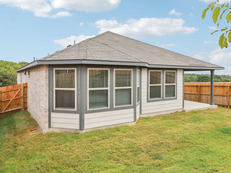 Back elevation B of a Callaghan in a Meritage Homes community.