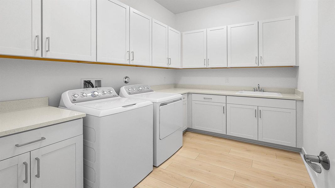 Furnished interior view inside a new home in L'Ambiance at Avenir, Palm Beach Gardens (Image 15).