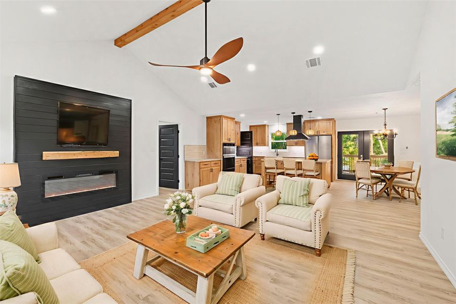 Furnished interior view inside a new home in , Point Blank (Image 9).