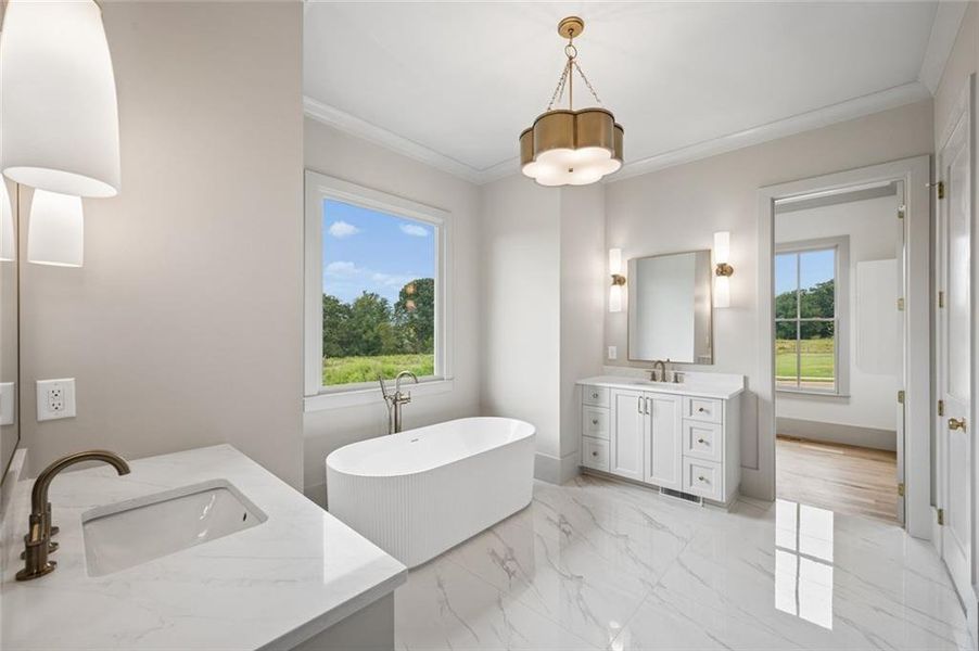 Furnished interior view inside a new home in , Bogart (Image 16).