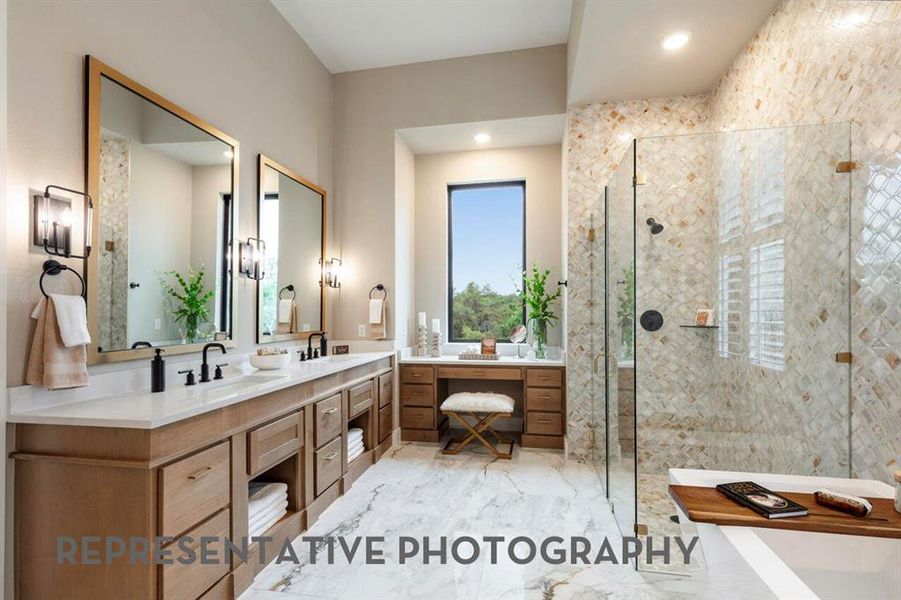 Furnished interior view inside a new home in Pecan Square, Northlake (Image 3).