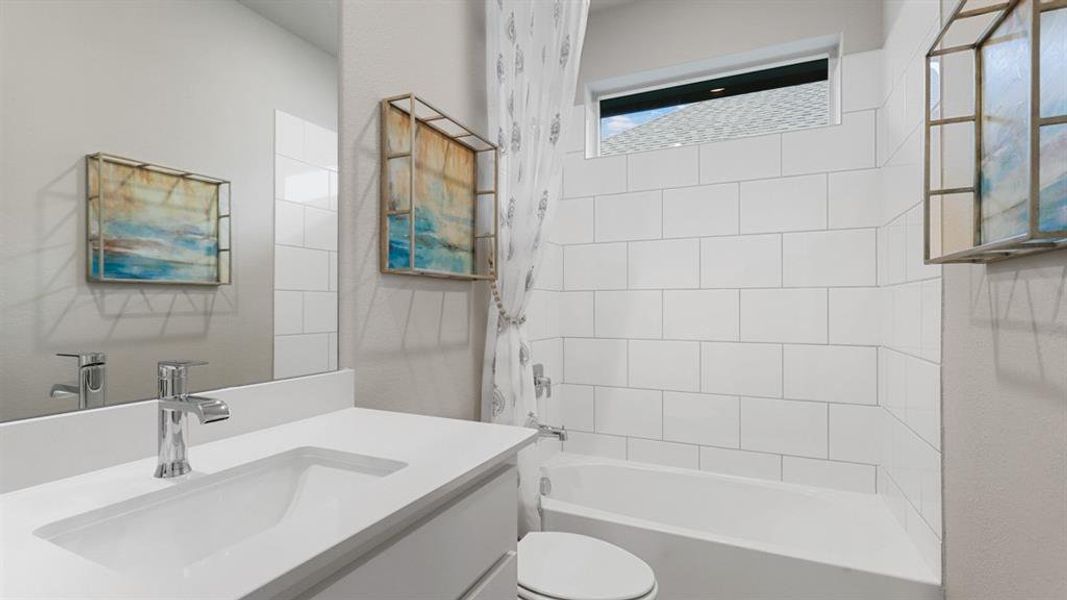 Furnished interior view inside a new home in Bluestem, Rhome (Image 28). Furnished interior view inside a new home in Bluestem, Rhome (Image 28).