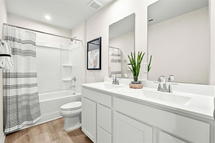 Representative furnished interior of a home built from the Woodford by Ryan Homes in Oakwood Trace, Fairburn (Image 33).