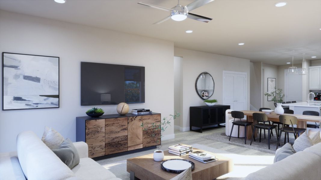 Representative furnished interior of a home built from the 3551 by Risewell Homes in Parkton Square, Kyle (Image 9).