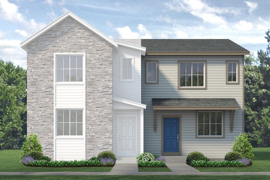 Front exterior of a new home in Spring Valley, Longmont, CO, highlighting curb appeal (Image 23).