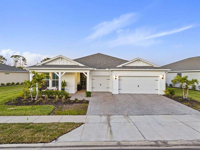 Front exterior of a new home in , Punta Gorda, FL, highlighting curb appeal (Image 20). Front exterior of a new home in , Punta Gorda, FL, highlighting curb appeal (Image 20).