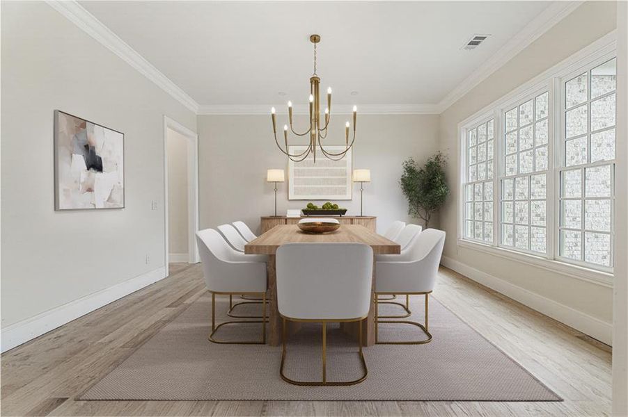 Furnished interior view inside a new home in , Suwanee (Image 17).