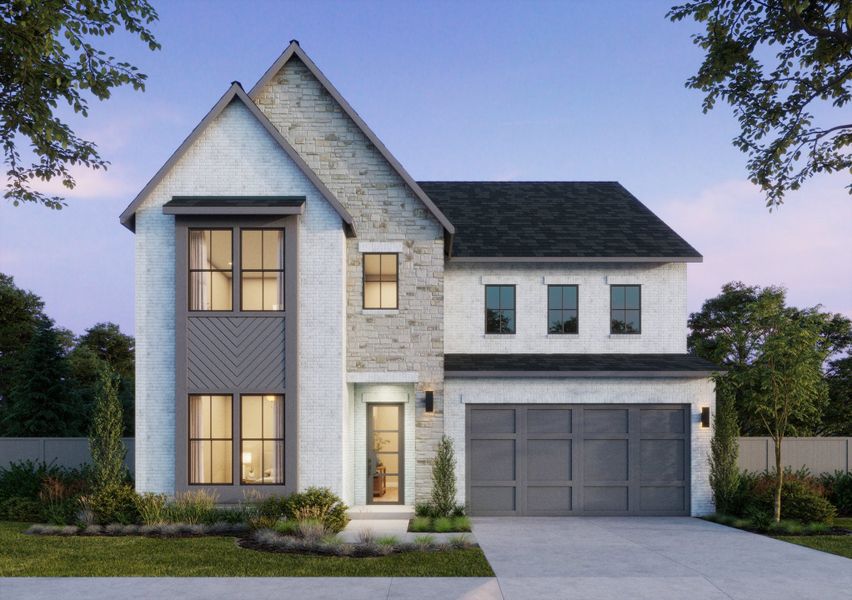 Representative exterior photo of a completed home built from the Mason III by Southgate Homes in Painted Tree 50' Series, McKinney, TX (Image 22). Representative exterior photo of a completed home built from the Mason III by Southgate Homes in Painted Tree 50' Series, McKinney, TX (Image 22).