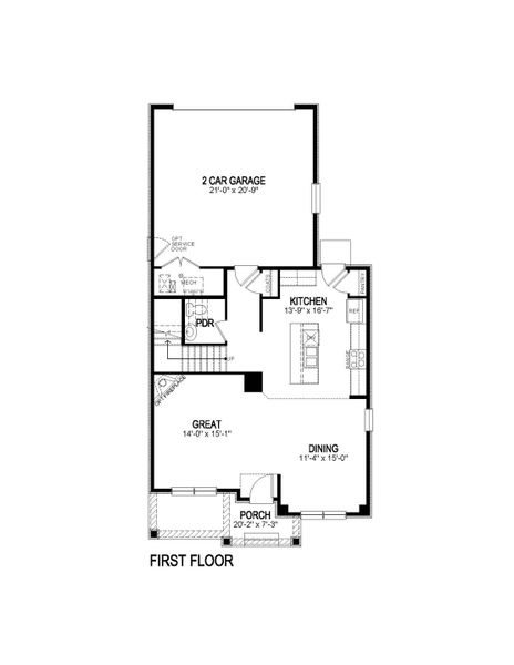 2D floor plan layout of this home in Horizon Uptown, Aurora, CO (Image 3).