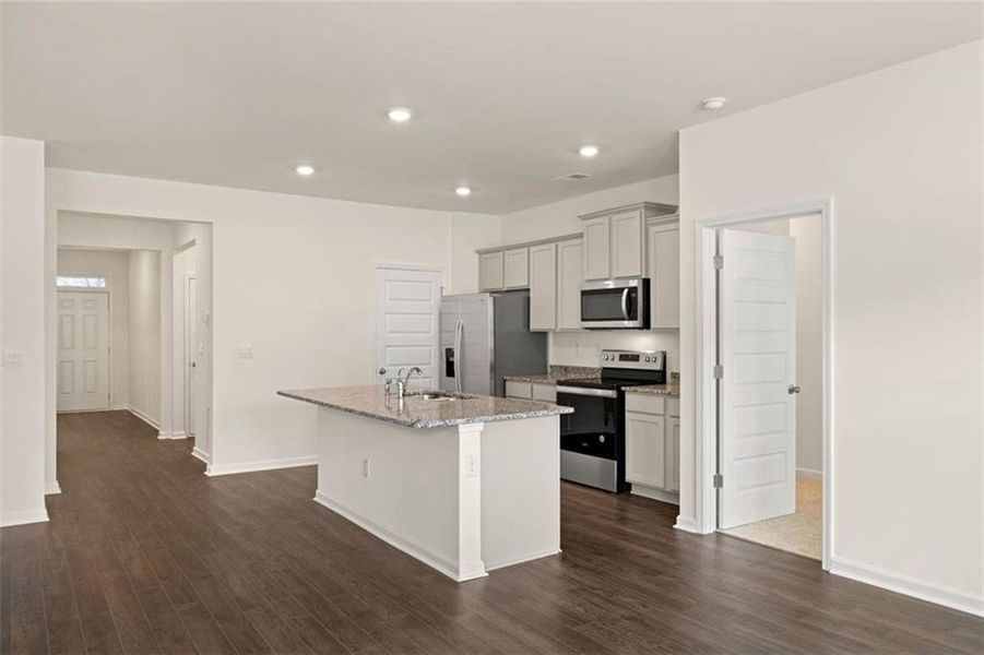 Furnished interior view inside a new home in Champion's Run, Lithonia (Image 4).