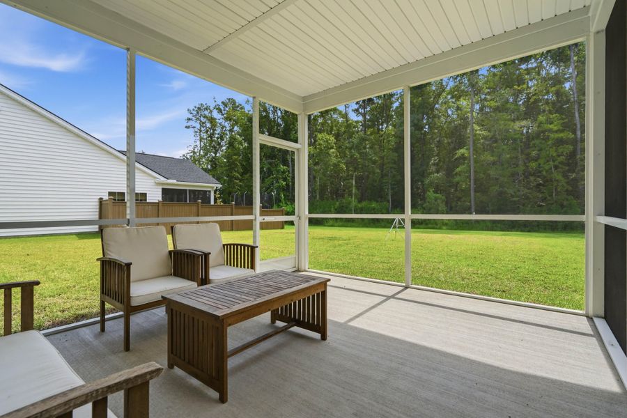 Exterior details and patio area of a home in Sweetgrass at Summers Corner, Summerville (Image 32). Exterior details and patio area of a home in Sweetgrass at Summers Corner, Summerville (Image 32).