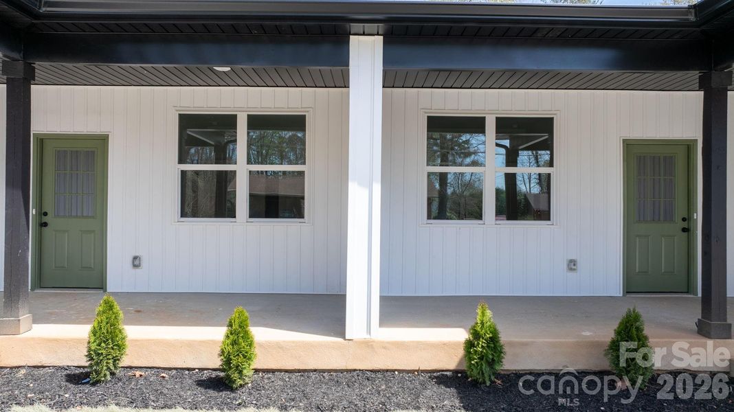 Exterior details and patio area of a home in , Hickory (Image 30).
