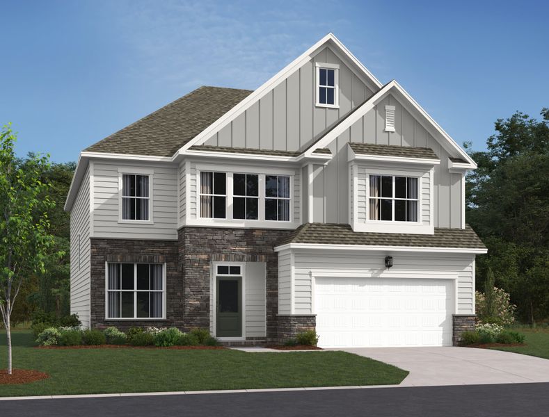 Representative exterior photo of a completed home built from the Jordan by Ashton Woods in Willow Landing, Mount Juliet, TN (Image 1).