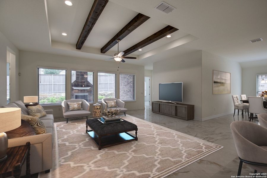 Furnished interior view inside a new home in Sunday Creek at Kinder Ranch, San Antonio (Image 11). Furnished interior view inside a new home in Sunday Creek at Kinder Ranch, San Antonio (Image 11).