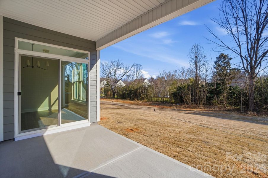 Exterior details and patio area of a home in Founders Landing | 55+ Community, Gastonia (Image 21).