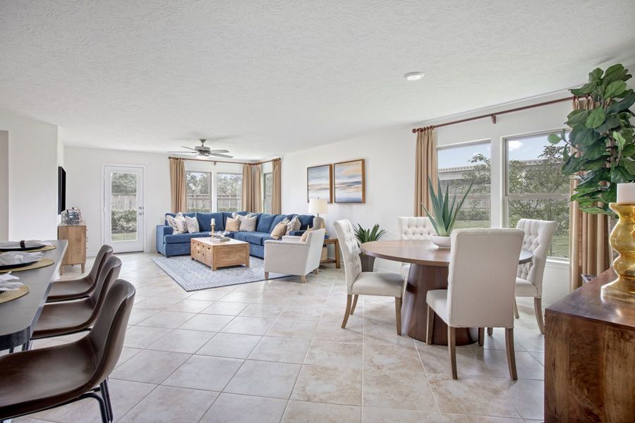 Representative furnished interior of a home built from the Plan 1631 Modeled by KB Home in Mustang Ridge, Magnolia (Image 4).