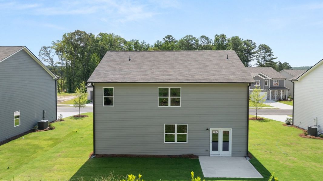 Representative exterior photo of a completed home built from the Hayden by D.R. Horton in Northwoods at Mirror Lake, Villa Rica, GA (Image 25).