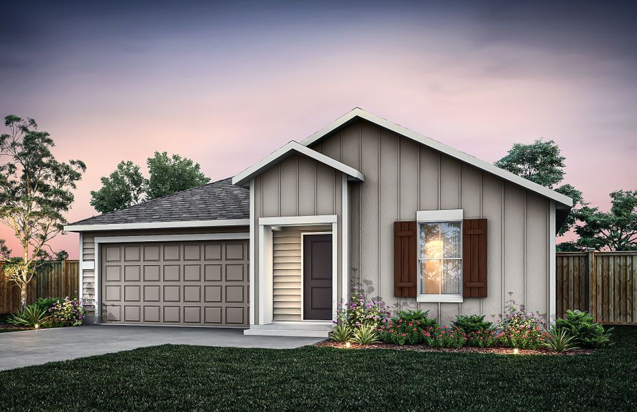 Representative exterior photo of a completed home built from the Serenada by Centex in Alto, San Marcos, TX (Image 13). Representative exterior photo of a completed home built from the Serenada by Centex in Alto, San Marcos, TX (Image 13).