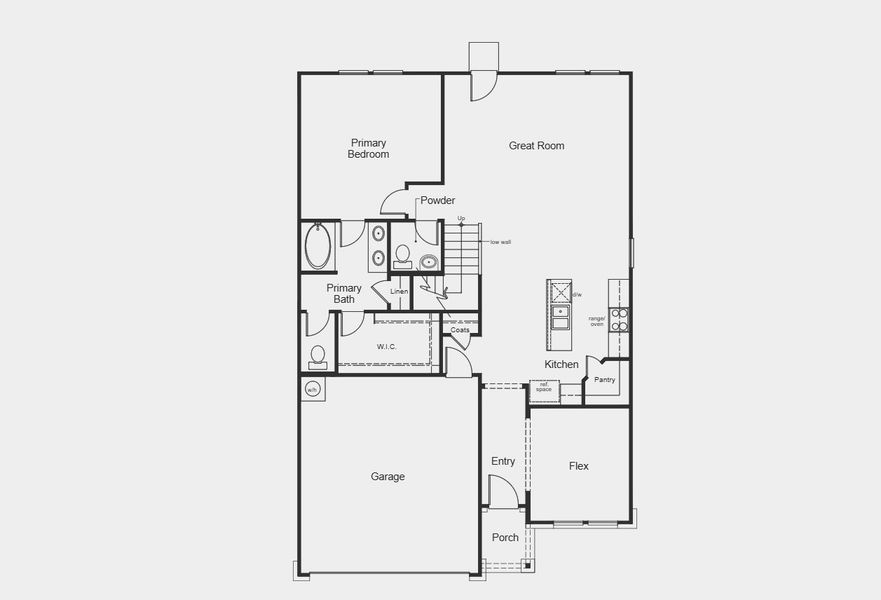 2D floor plan layout for the 2701 Modeled by KB Home in Legend Heights - Sterling Collection, New Braunfels, TX (Image 3).