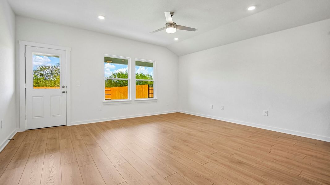 Spacious, unfurnished interior of a new home in Trails at Wildhorse, Austin (Image 19).