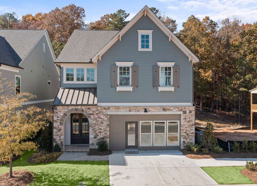 Representative exterior photo of a completed home built from the The Bentley by JW Collection in Lakeside at River Green, Canton, GA (Image 1).