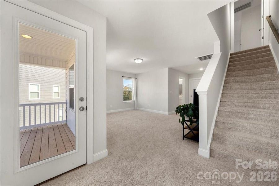 Loft area and stairs to 3rd floor