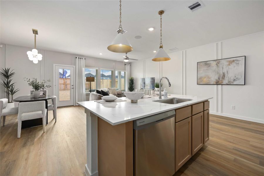 Furnished interior view inside a new home in Grand West, Houston (Image 12).